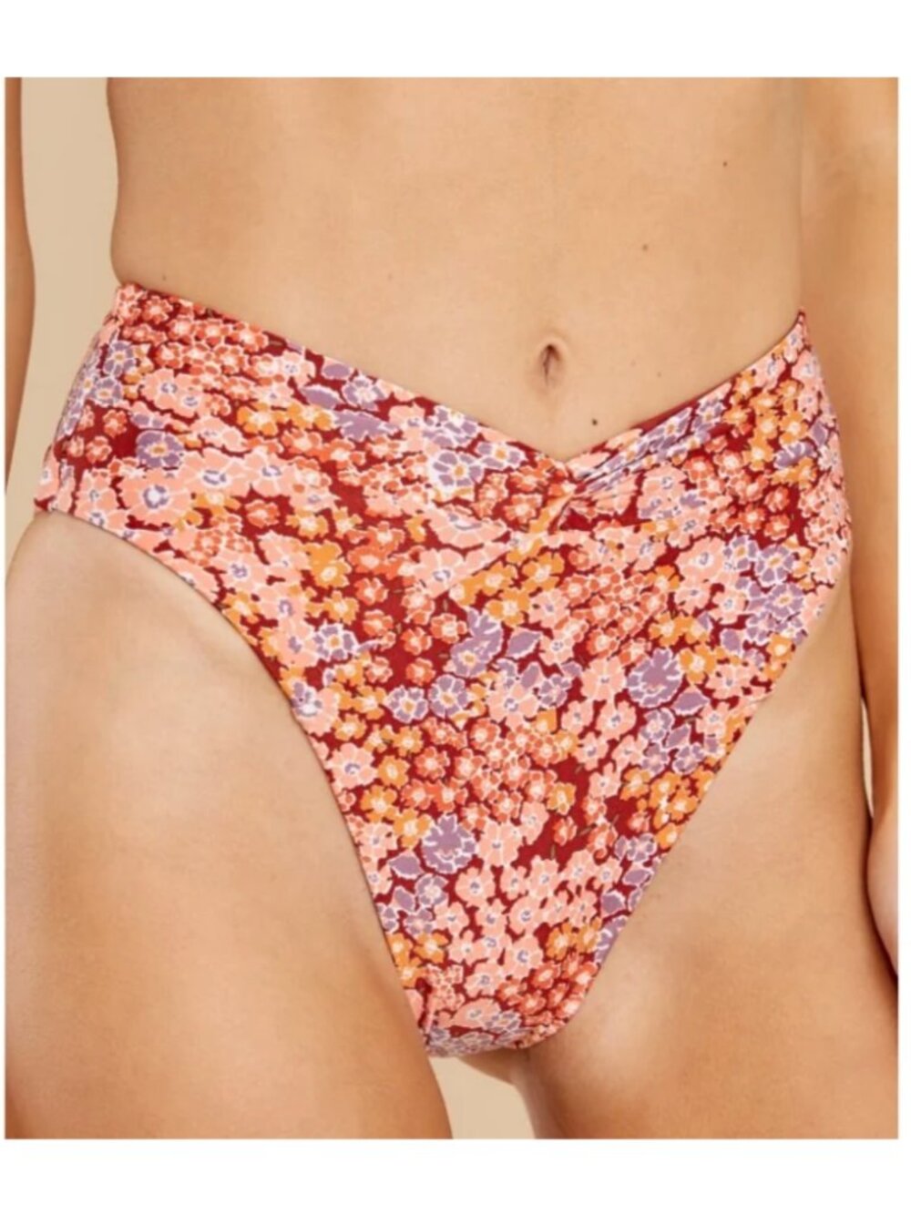 L*Space Floral High Rise Bikini Bottoms